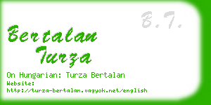 bertalan turza business card